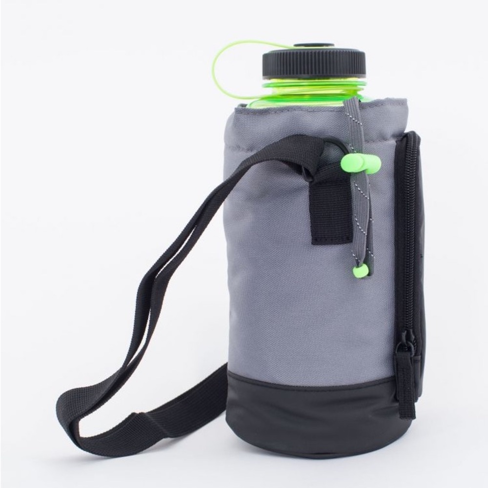 Hurley Gray & Neon Green Bottle Carrier Crossbody - Picture 2 of 7